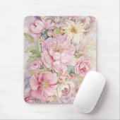 Schöne rosa Pfingstrosen Aquarelle. Mousepad (Mit Mouse)