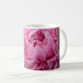 Schöne rosa Pfingstrosen-hallo schöne Tasse (VorderseiteRechts)