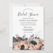 Schöne Rosa Pfirsich Elegantes Brautparty Einladung (Vorderseite)