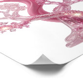 Schöne rosa PINK GLITTER TREE Poster (Ecke)