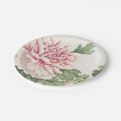 Schöne Rosa Pink Peony Romantische Blume Pappteller (Schrägansicht)