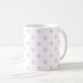 Schöne rosa Polka-Punkte Kaffeetasse (VorderseiteRechts)