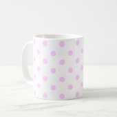 Schöne rosa Polka-Punkte Kaffeetasse (Vorderseite Links)