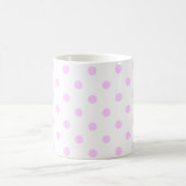 Schöne rosa Polka-Punkte Kaffeetasse (Mittel)