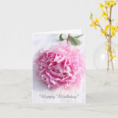 Schöne rosa Pony, personalisierte Grußkarte Karte (Gelbe Blume)