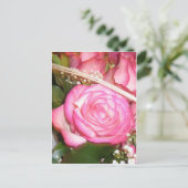 Schöne rosa Postkarte (Stehend Vorderseite)