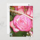 Schöne rosa Postkarte (Vorne/Hinten)