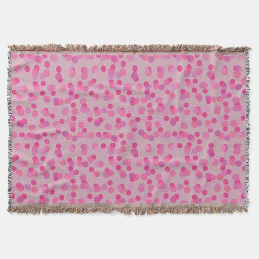 schöne rosa Punkte Decke (Vorderseite)