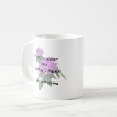 Schöne rosa Rhododendren Kaffeetasse (Vorderseite Links)