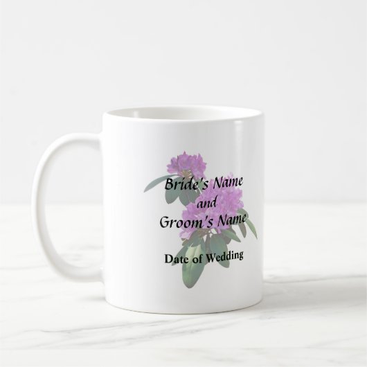 Schöne rosa Rhododendren Kaffeetasse (Links)