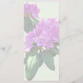 Schöne rosa Rhododendren Menükarte (Rückseite)