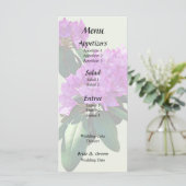 Schöne rosa Rhododendren Menükarte (Stehend Vorderseite)