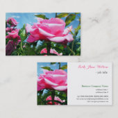 Schöne rosa Rosa Blume berufliches Geschäft Visitenkarte (Vorne/Hinten)