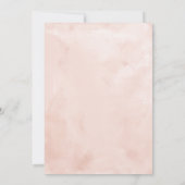 Schöne Rosa Rosa Hochzeit im Winter elegant Einladung (Rückseite)