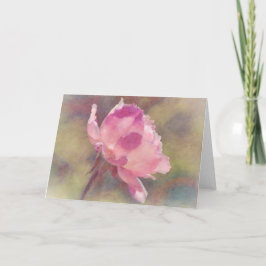 Schöne rosa Rose Art Note Card Karte