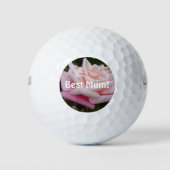Schöne Rosa Rose Bestes Mum Blume Design Golfball (Vorderseite)