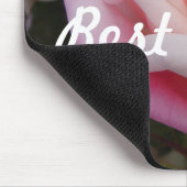 Schöne Rosa Rose Bestes Mum Blume Design Mousepad (Ecke)