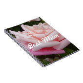 Schöne Rosa Rose Bestes Mum Blume Design Notizblock (Rechte Seite)
