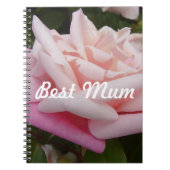 Schöne Rosa Rose Bestes Mum Blume Design Notizblock (Vorderseite)
