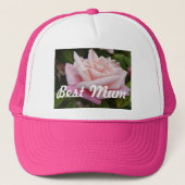 Schöne Rosa Rose Bestes Mum Blume Design Truckerkappe (Vorderseite)