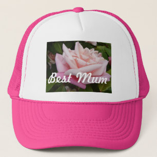 Schöne Rosa Rose Bestes Mum Blume Design Truckerkappe