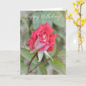 Schöne Rosa Rose Geburtstagkarte Karte (Gelbe Blume)