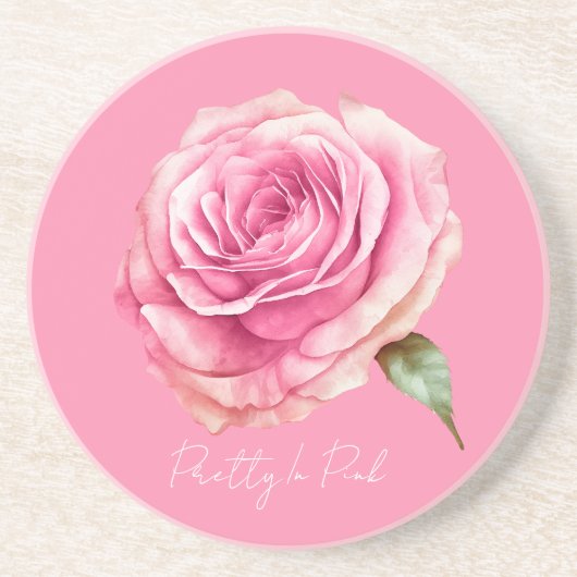 Schöne Rosa Rose Getränkeuntersetzer (Vorne)