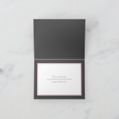 Schöne Rosa Rose Grau Hintergrund Herzlichen Glück Karte (Innenseite)