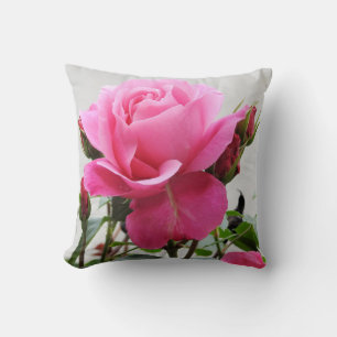 Schöne rosa Rose Kissen
