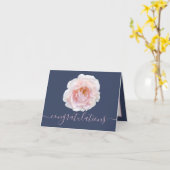 Schöne rosa Rose Marine Hintergrund Glückwünsche Karte (Gelbe Blume)