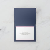 Schöne rosa Rose Marine Hintergrund Glückwünsche Karte (Innenseite)