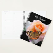 Schöne rosa Rose mit Schmetterling Planer (Anzeige)