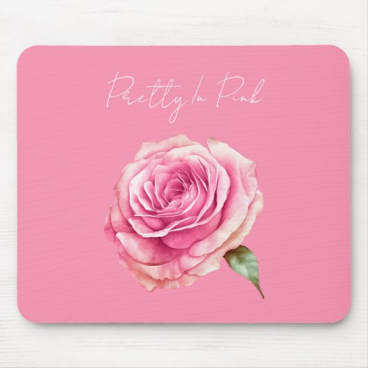 Schöne Rosa Rose Mousepad (Vorne)