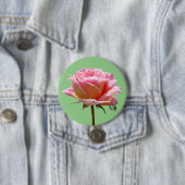 Schöne rosa Rose Nahe Up Cust. BG-Taste Button (Beispiel)