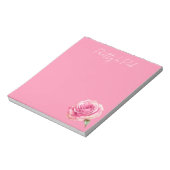 Schöne Rosa Rose Notizblock (Rotiert)