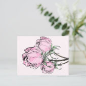 Schöne, rosa Rose Postkarte (Stehend Vorderseite)
