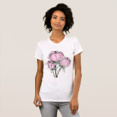 Schöne, rosa Rose T-Shirt (Vorne ganz)