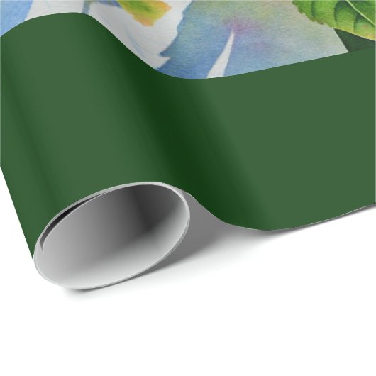 Schöne rosa Rosen Aquarellblüte Geschenkpapier (Rolleneckpunkt)