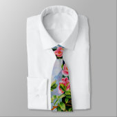 Schöne rosa Rosen Aquarellblüte Krawatte (Gebunden)