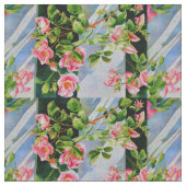 Schöne rosa Rosen Aquarellblüte Stoff (Nahaufnahme)