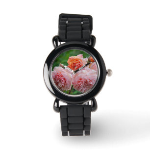 Schöne rosa Rosen Armbanduhr