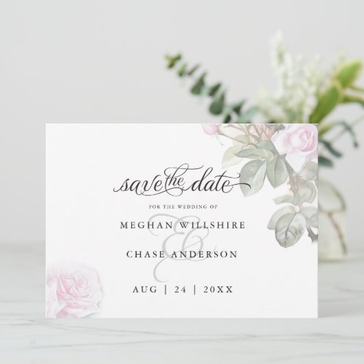 Schöne rosa Rosen BarefootBride™ (Stehend Vorderseite)