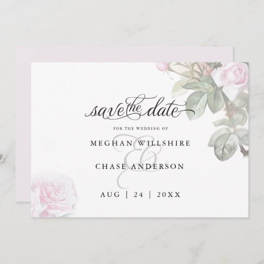 Schöne rosa Rosen BarefootBride™ (Vorne/Hinten)