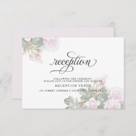 Schöne rosa Rosen BarefootBride™ Einladung