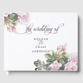 Schöne rosa Rosen BarefootBride™ Gästebuch (Vorderseite)