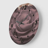 Schöne Rosa Rosen Blume Foto Romantik re Große Wanduhr (Winkel)