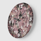 Schöne Rosa Rosen Blume Foto romantische sind Große Wanduhr (Winkel)