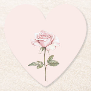 Schöne rosa Rosen-Blumen-Brautparty Untersetzer