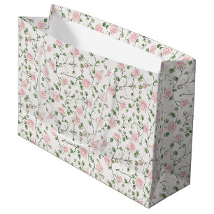 Schöne rosa Rosen Blumenhochzeit Große Geschenktüte