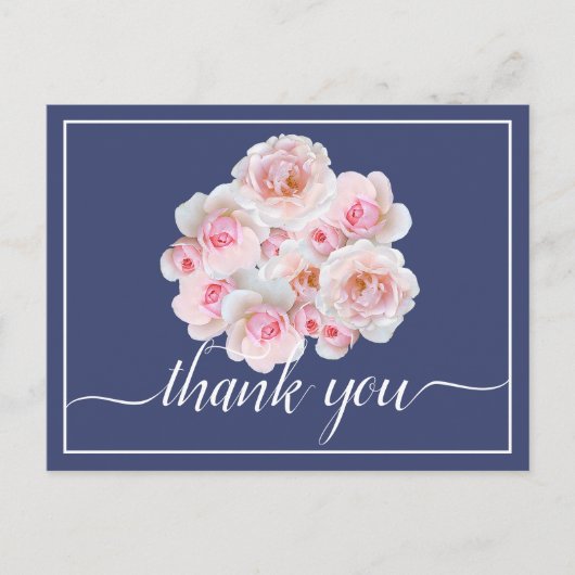 Schöne rosa Rosen Farbe Hintergrund Chic Vielen Da Postkarte (Vorderseite)